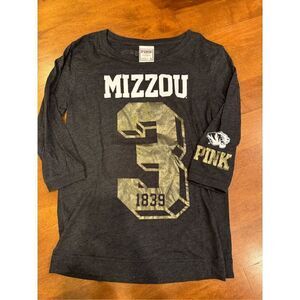 Woman’s MU Mizzou 7/8 length Victoria’s Secret pink top
